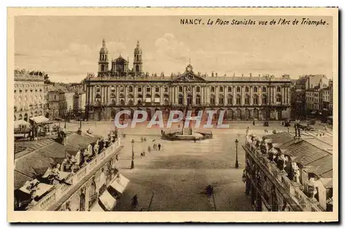 Cartes postales Nancy La Place Stanislas Vue De I&#39Arc De Triomphe