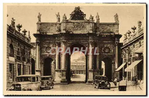 Ansichtskarte AK Nancy L&#39Arc De Triomphe Automobile