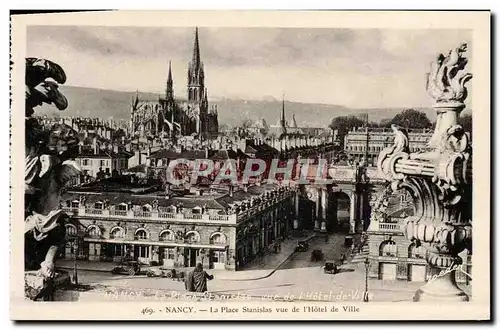 Cartes postales Nancy La Place Stanislas Vue de l&#39hotel de ville