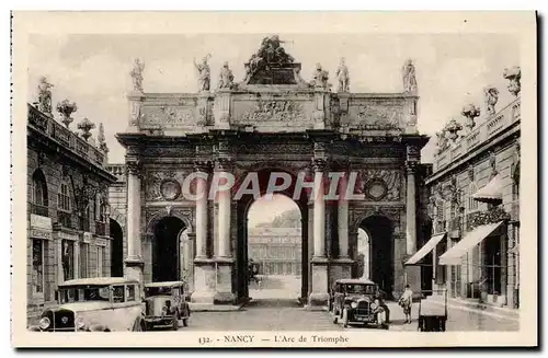 Cartes postales Nancy L'Arc De Triomphe Automobile