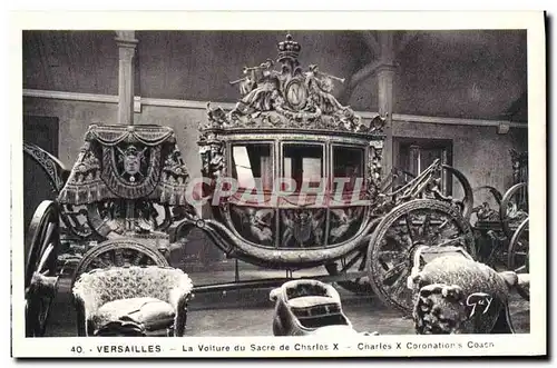 Cartes postales Versailles Le Voiture Du Sacre De Charles X