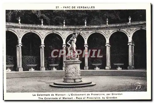 Cartes postales Versailles Le Colonnade De Mansart L'Enlevement De Proserpine par Girardon