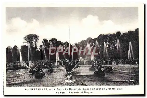 Ansichtskarte AK Versailles Le Parc Le Bassin Du Dragon Un Jour De grandes eaux