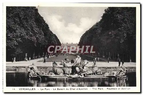 Cartes postales Versailles Le Parc Le Bassin Du Char D&#39Apollon