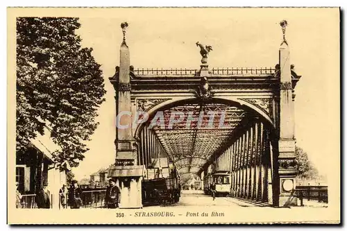 Ansichtskarte AK Strasbourg Pont du Rhin Tramway