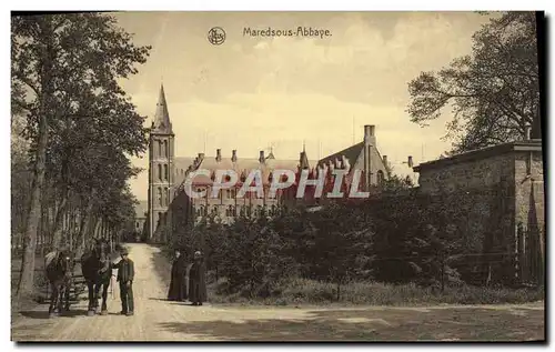 Cartes postales Maredsous Abbaye Cheval Attelage