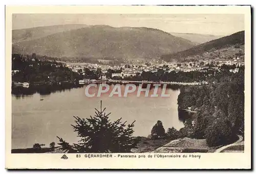 Cartes postales Gerardmer Panorama Pris de L'Observaiore du Pheny