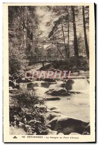 Ansichtskarte AK Gerardmer La Vologne au Pont D&#39Amour