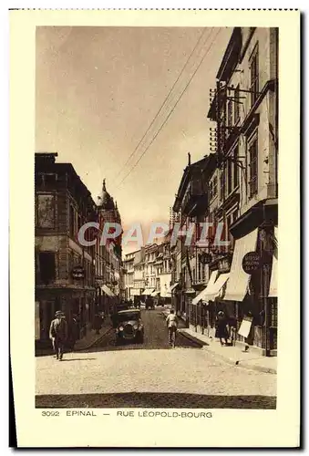 Ansichtskarte AK Epinal Rue Leopold Bourg Automobile