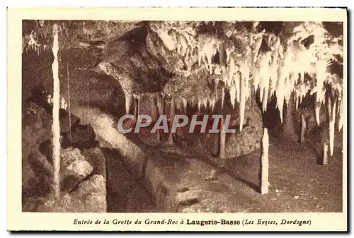 Ansichtskarte AK Laugerie Basse Entree de la Grotte du Grand Roc Les Eyzies Prehistoire