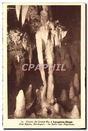 Cartes postales Laugerie Basse Grotte du Grand Roc La salle aux papillons Prehistoire Les Eyzies