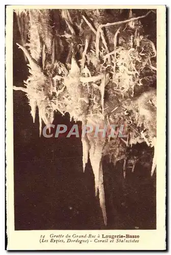 Ansichtskarte AK Laugerie Basse Grotte du Grand Roc Corail et stalactites Les Eyzies Prehistoire