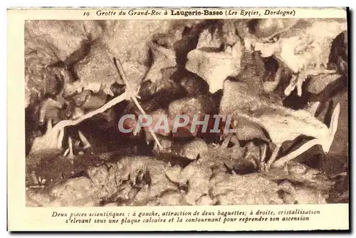 Ansichtskarte AK Laugerie Basse Grotte du Grand Roc Cristallisation Les Eyzies Prehistoire