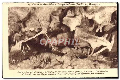 Cartes postales Laugerie Basse Grotte du Grand Roc Cristallisation Les Eyzies Prehistoire