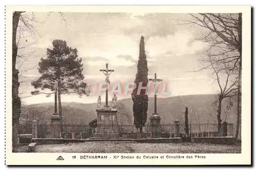 Cartes postales Betharram 11eme station du calvaire et cimetiere des peres