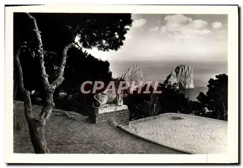 Moderne Karte Capri I Faraglioni dai giardini Cesare Augusto