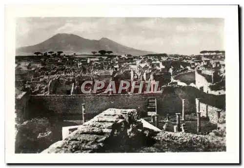 Moderne Karte Pompei Panorama Vista da Porta Ercolano