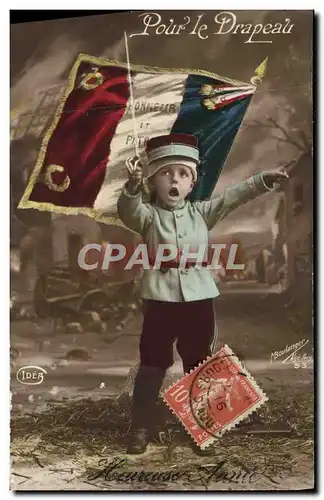 Cartes postales Fantaisie Enfant Militaria