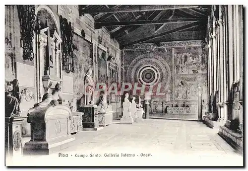 Cartes postales Pisa Campo Santo Galleria Interno Ouest