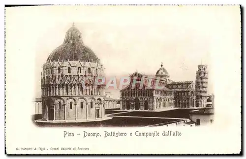 Cartes postales Pisa Duomo Battistero e Campanile dall&#39alto