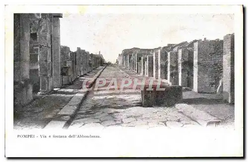 Cartes postales Pompei Via e fontana dell A&#39bbondauza
