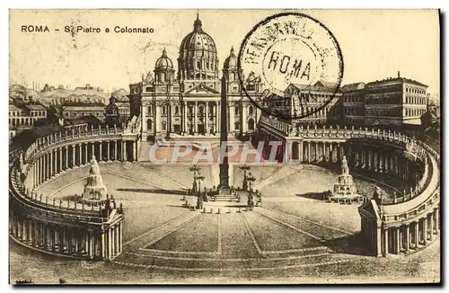 Ansichtskarte AK Roma St Pietro e Colonnato