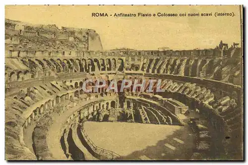 Cartes postales Roma Anfiteatro Flavio e Colosseo coi nuovi scavi