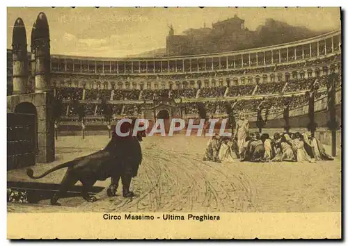 Ansichtskarte AK Circo Massimo Ultima Preghiera Lion