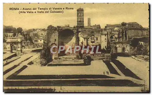 Cartes postales Roma Avanzi del Tempio di Venere e Roma Alla velia e Valle del Colosseo