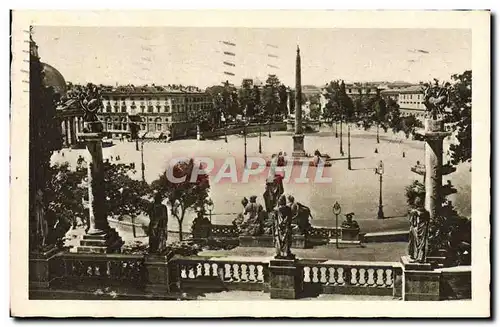 Ansichtskarte AK Roma Piazza del Popolo vista dal Pincio