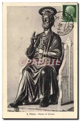 Cartes postales S Pietro Statua in bronzo