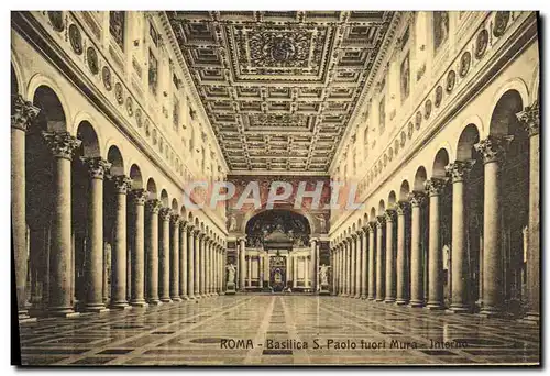 Cartes postales Roma Basilica S Paolo fouri Mura Interno