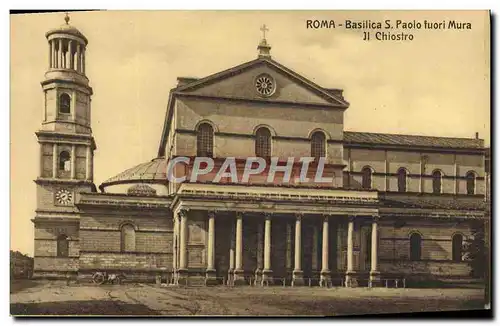 Ansichtskarte AK Roma Basilica s Paolo tuori Mura Il Chiostro