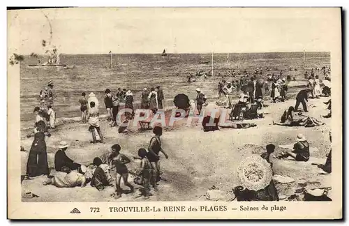 Ansichtskarte AK Trouville la Reine des Plags Scenes de Plage