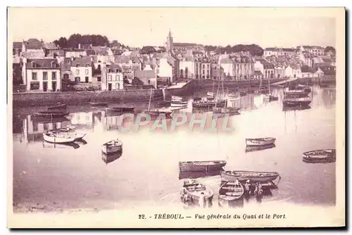 Cartes postales Treboul Vue generale du Quai et le Port