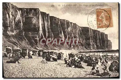 Cartes postales Le Treport La Plage et les Falaises