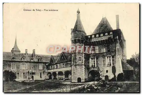 Cartes postales Chateau de Talcy Vue interieure cachet Paris a Tours