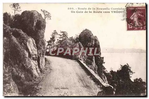 Cartes postales Route de la Nouvelle Corniche Un coin de la route vers Theoule