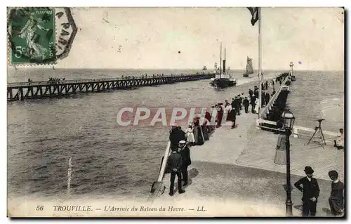 Cartes postales Trouville L&#39Arrivee du Bateau du Havre