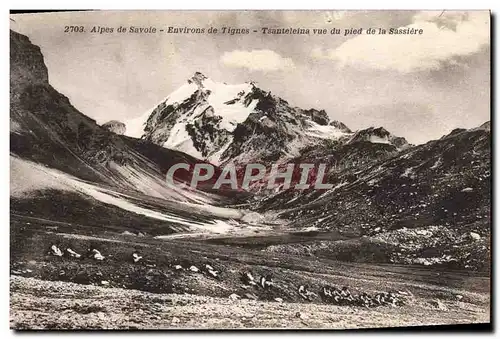 Cartes postales Alpes de Savoie Environs de Tignes Tsanteleina vue du pied de la Sassiere