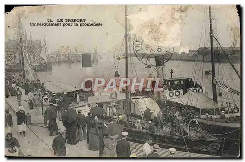 Ansichtskarte AK Le Treport Embarquement pour la promenade Bateau