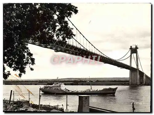 Moderne Karte Pont de Tancarville Le Dahra de la SAGA Tanker Bateau