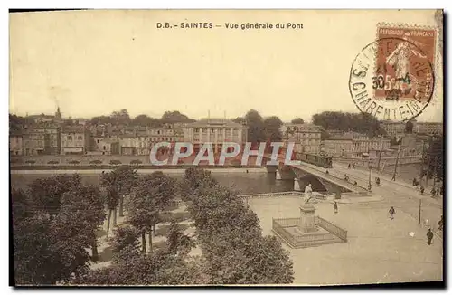 Cartes postales D B Saintes Vue generale du Pont