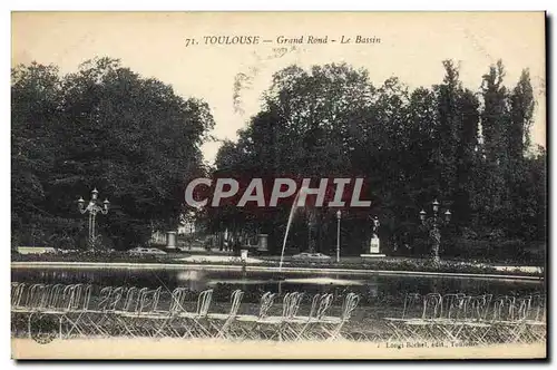 Ansichtskarte AK Toulouse Grand Rond Le Bassin Cachet Hopital Auxiliaire