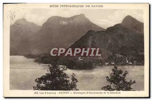 Ansichtskarte AK Lac d&#39Annecy Duingt Montagne d&#39Entreverne et le Charbon