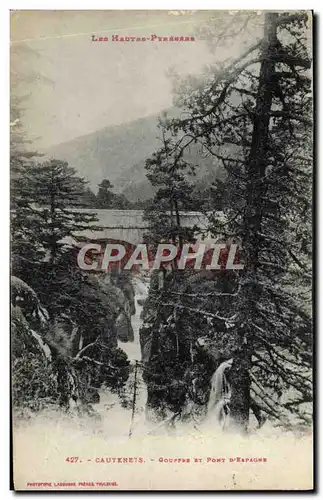 Cartes postales Cauterets Gouffre et Pont d&#39Espagne