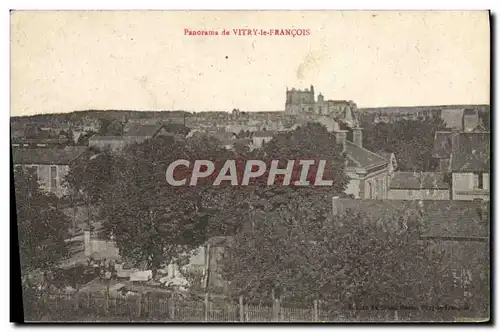 Cartes postales Panorama de Vitry le Francois Cachet 132eme rgt d&#39infanterie