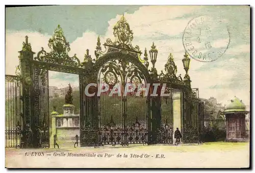 Cartes postales Lyon Grille Monumentale au Parc de la Tete d&#39Or