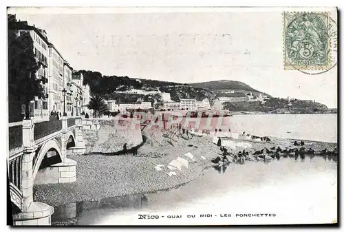 Cartes postales Nice Quai du Midi Les Ponchettes Lavandieres