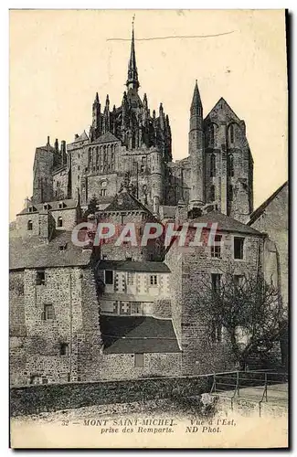 Cartes postales Mont Saint Michel Vue de l&#39Est Prise des Remparts